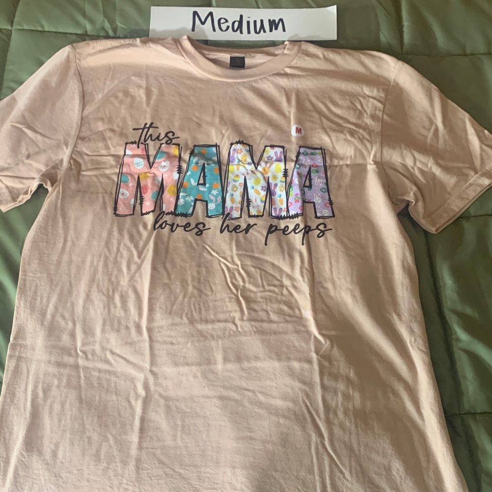 Gildan Tan 'Mama' Short Sleeve Tee